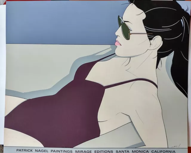 Patrick Nagel SHADES SIS 4/82 Stored Flat SWIMSUIT 11 Color Serigraph 25x30 rare