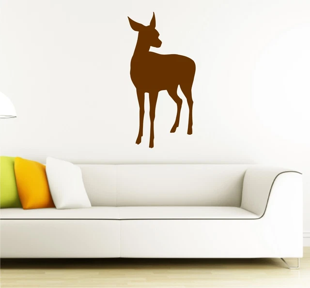 Pegatina de Pared Ciervo Corzo Pequeño Bambi Papel Elección Color