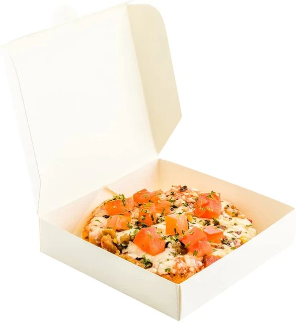 3.5 Inch Mini Pizza Boxes, Disposable Small Pizza Boxes - Durable, Locks in Mini