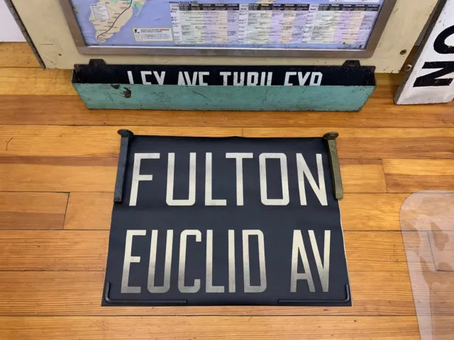 Ny Nyc Subway Roll Sign Fulton Euclid Avenue Brooklyn Pitkin Broadway Nassua St.