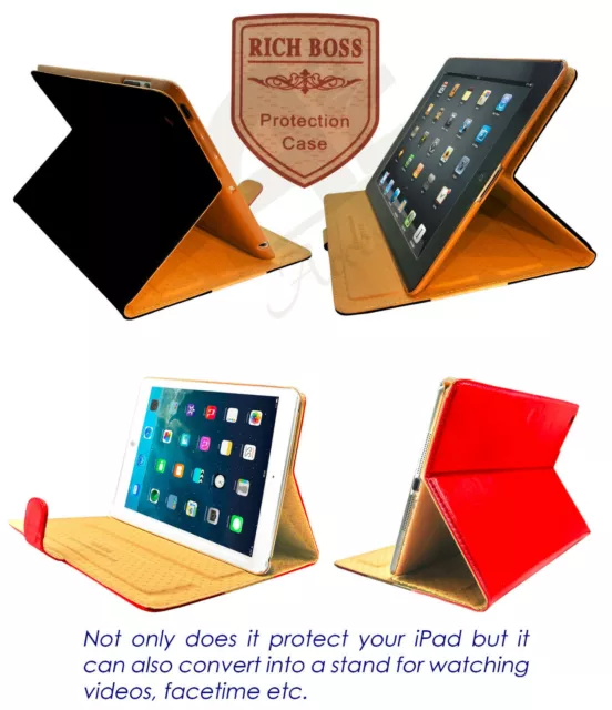 Custodia protettiva premium Rich Boss in pelle di design per Apple iPad 3