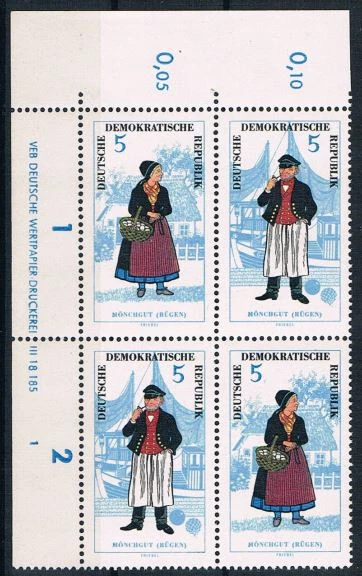 DDR ; Druckvermerk  Mi.:  1074 / 75 fn 1 , postfrisch    LESEN