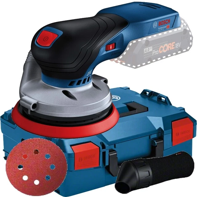 Bosch GEX 18V-125 18V Li-Ion Accu Excenterschuurmachine Body In L Boxx Met Accessoires 125mm Koolborstelloos