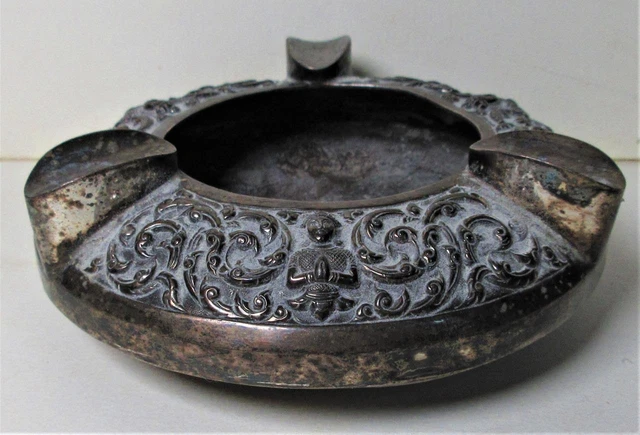 Circa 1930-40's Alex & Co. of Bangkok Thailand Sterling Ashtray