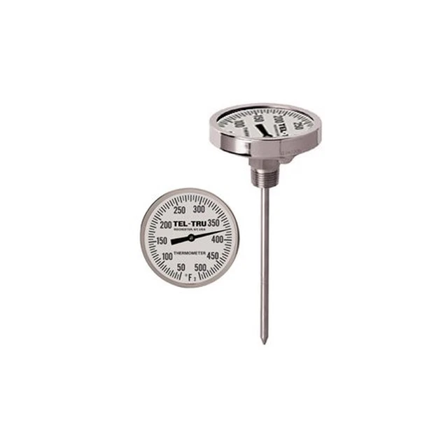 Tel-Tru UT300 Barbecue Thermometer, 3 inch aluminum dial, 6 inch stem, 50/550...