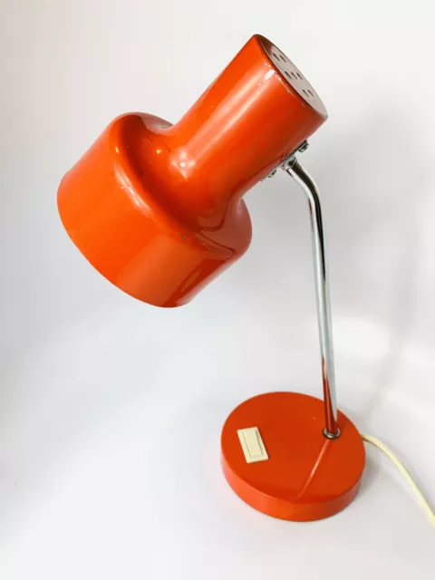 50s Orange Gooseneck Table Lamp Mid Century Lamp Kaiser Gray 60s German Vintage