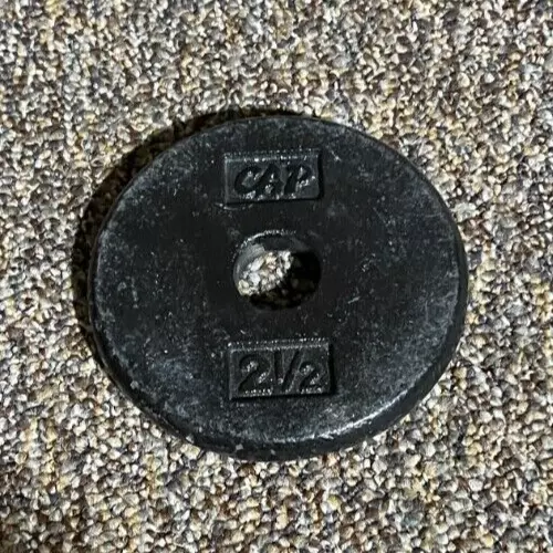 2.5 lb CAP Barbell Cast Iron 1-Inch Weight Plate for Standard Bar, Black