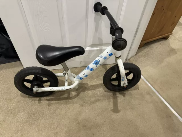 Indi White Balance Bike 10” Wheels First Bike Halfords £35.00. Great Condition