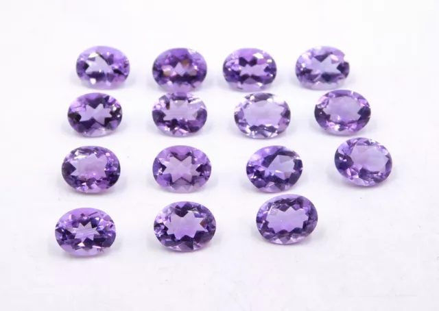 8x10 MM Natürlich Amethyst Oval Schliff Menge Lose Edelstein für Schmuck Machen