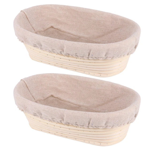 2 set di accessori per la produzione del pane in legno stampo per pane in rattan cesto proofer