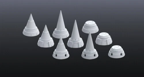 Builders parts MS spike 01 (Iron metallic) 1/100 scale