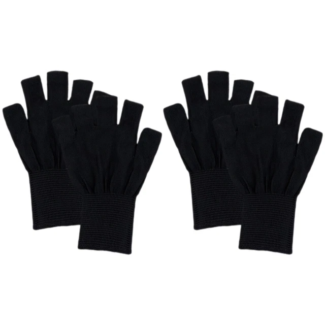 2 paia di guanti tessuto accessori nail art accessori nail art black