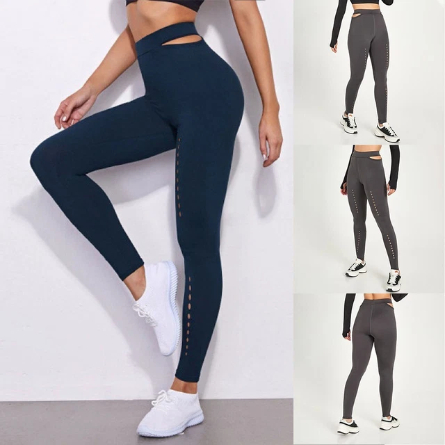 Pantaloni Donna Comodi Ciclismo Elastici Cavi Slim Fit Colore Solido