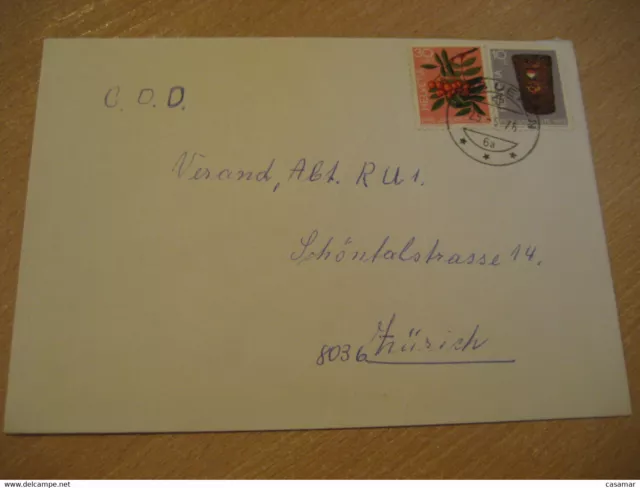 Ueken 1976 Cancel Cover Switzerland