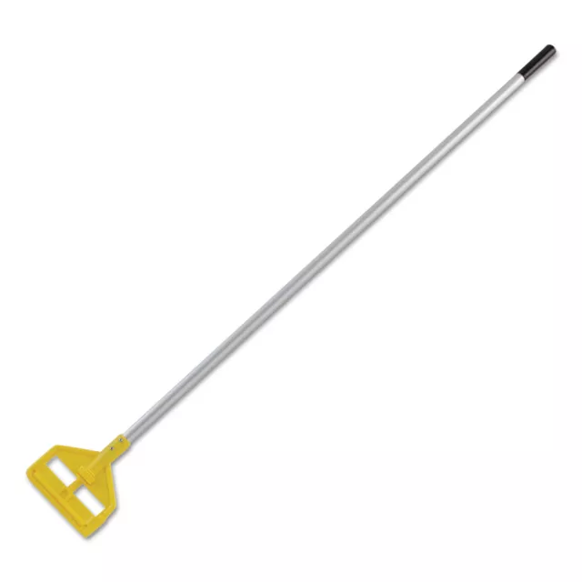Rubbermaid Commercial Invader Aluminum Side-Gate Wet-Mop Handle 60" Gray/Yellow
