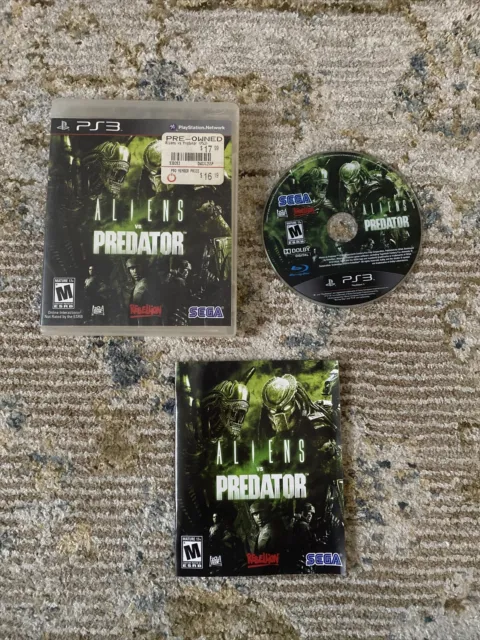 Aliens vs. Predator (PS3 Sony PlayStation 3, 2010) Complete with Manual