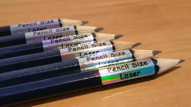 Personalised Custom Pencil Pen Name / School Label Stickers - Vinyl Tags 22x09mm