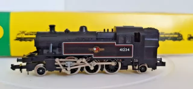 Minitrix 2MT N Gauge BR Class 2-6-2 Loco 41234 in BR Black  #N2040 Boxed V.G.C.