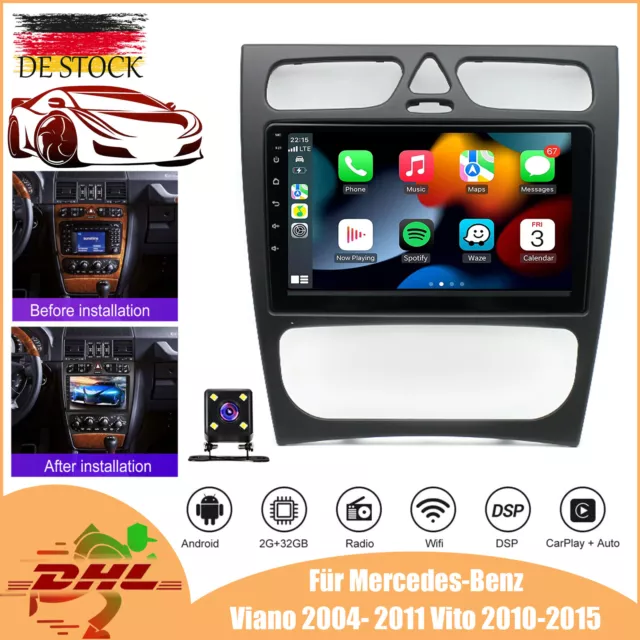 Android Autoradio Für Mercedes Benz CLK W209 C-Klasse W203 GPS Navi WIFI Carplay