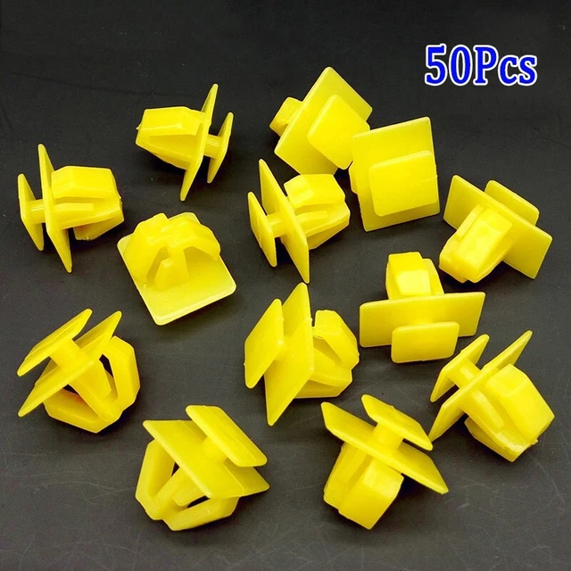 Pratici Fissi Clip Auto Kit Stampaggio Plastica Spinta Parafango Paraurti Giallo