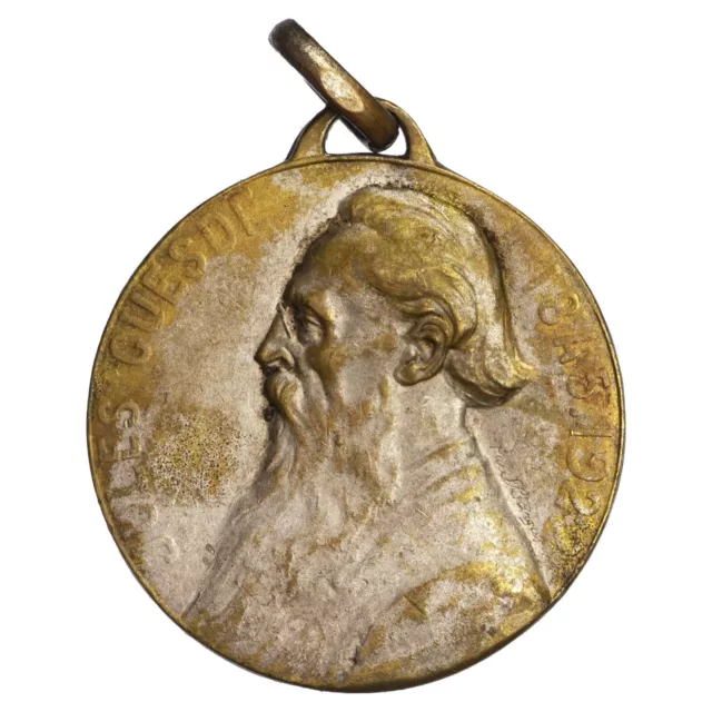 Francia Medaglia Jules Guesde 1845-1922 Bronzo argentato