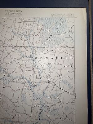 1902 USGS topo map Pittsville Quadrangle Maryland Newark Colbourne Denis 5