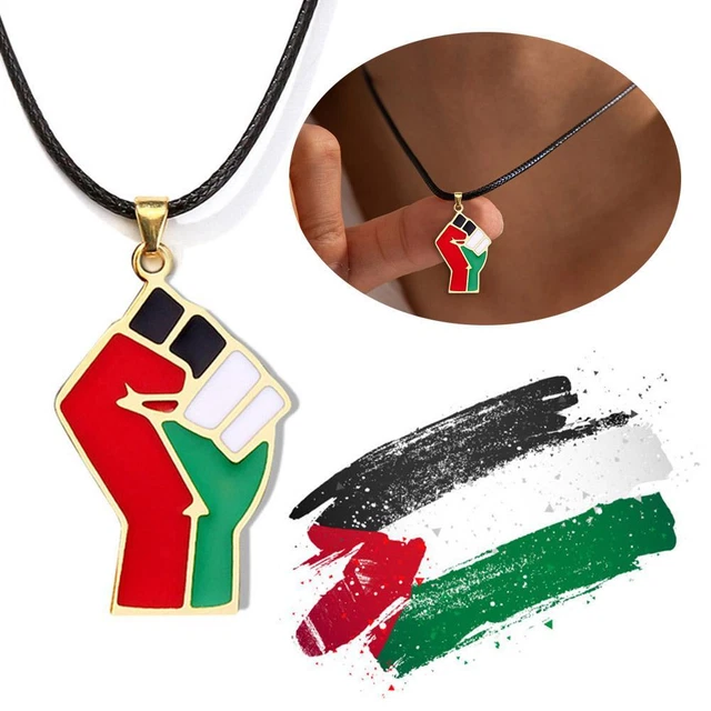 Collana Palestina All'ingrosso Handala Libera Ragazzo Con Ciondolo In Argento Cartone Animato In Acciaio Inossidabile Palestine Per Bambini Collana Unisex