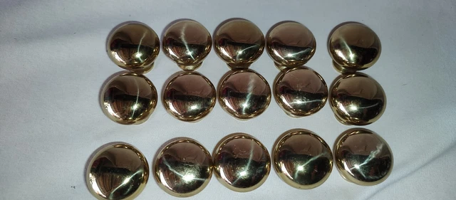 Lot Of 15 Brass Cabinet Knobs Drawer Pulls Vintage  Bk01