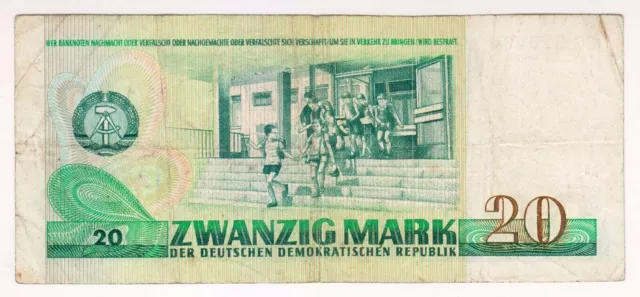 1975 Deutschland 20 Mark DDR 328238 Papiergeld Banknoten Währung 2