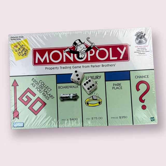 VINTAGE 1999 MONOPOLY Board Game with Original Money Bag Winning Token