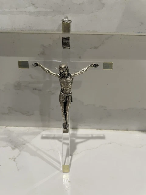 Jesus Christ Crucifix Wall Cross INRI Décor 14 Inch Resin for Home