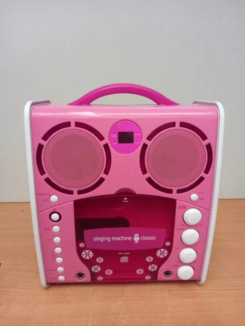 Singing Machine  Portable CD/CDG Player Karaoke Machine-Pink -Unit Only SML-383P