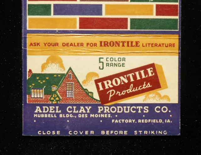 1930s Irontile Brick Corn Crib Silo Adel Clay Des Moines Redfield IA Dallas Co