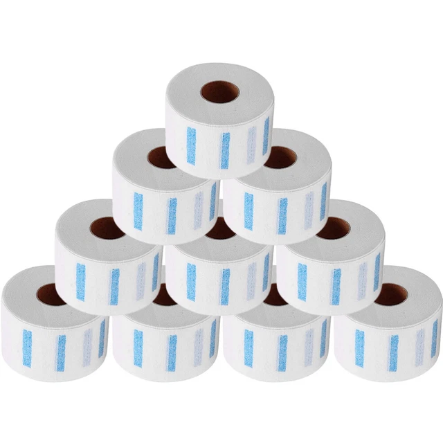10 rollos Baby Liss tiras para el cuello bufanda cuello papel envolvente para el cuello