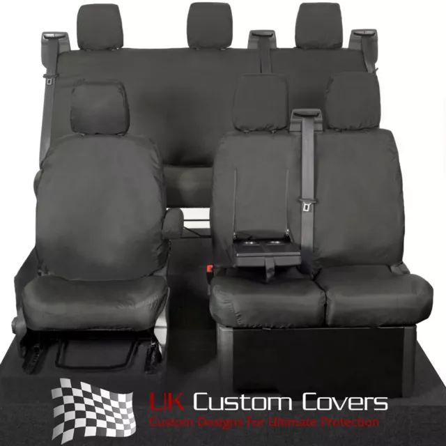 FORD TRANSIT CUSTOM Phev 2023+ Heavy Duty Front & Rear Seat Covers Black 102 131 £104.95