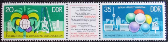 Briefmarken DDR 1978 MiNr 2345-2346 XI. Weltfestspiele Der Jugend postfrisch
