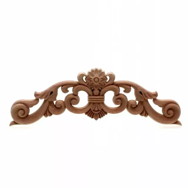 Floral Wood Applique Carved Corner Vintage Home Decoration Door Furniture Decal