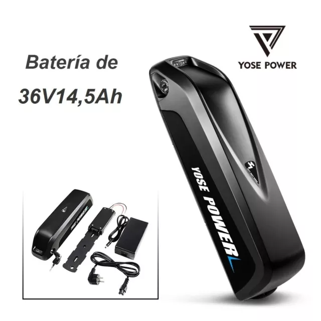 Batería HL de Iones de Litio para Bicicletas Eléctricas 36V14,5Ah, Cargador 2A