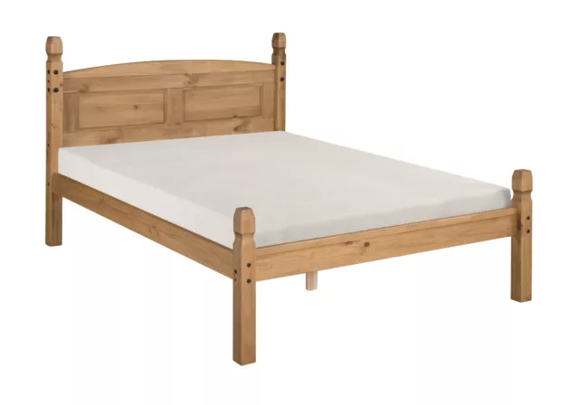 Corona Bed Frame 4ft6 Double Low End Bedroom Solid Pine by Mercers Furniture® 2