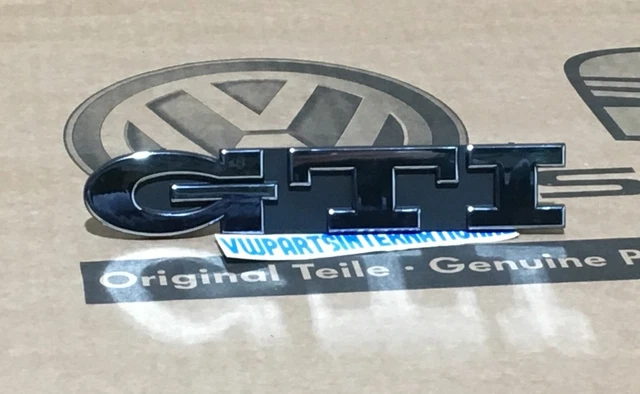 VW Golf MK3 GTI 8v Front Badge Grill Emblem GTI Logo in Chrome Genuine OEM Part