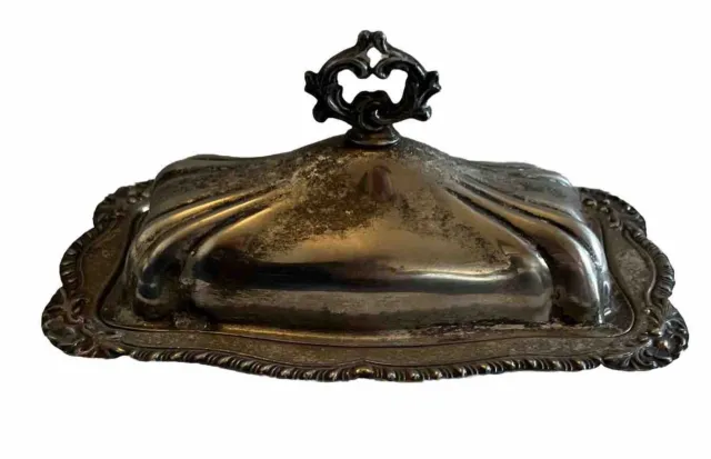 Vintage Guildcraft Silversmiths Silverplate Covered Butter Dish - Excellent 🧈