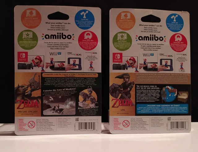 Lot Amiibo Link Twilight Princess + Wolf Loup Neuf Zelda Switch Nintendo 3