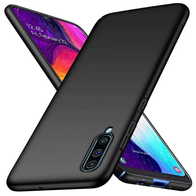 Cover Per Samsung Galaxy A70 Custodia Nero Opaco In Silicone + Pellicola Vetro