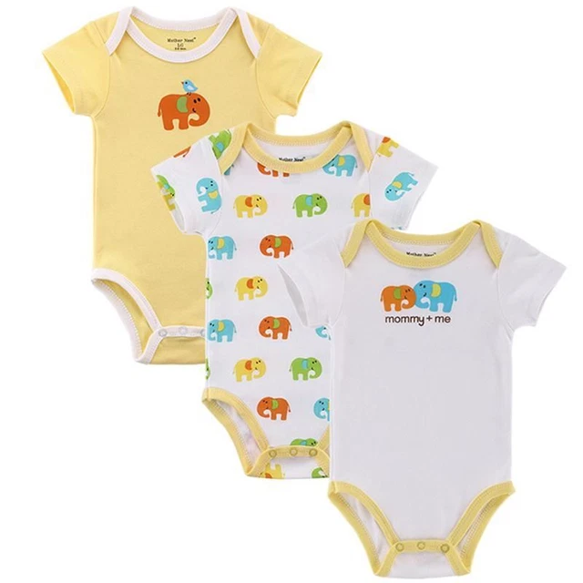 3 Pezzi / Lotto Bambino Body Neonato Tuta Estivo Manica Corta Abbigliamento Set