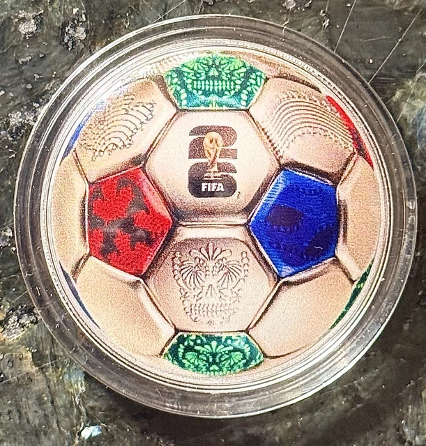 1 OZ COLORIZED FIFA World Cup 2026 Domed Silver Round New In Capsule 1-oz-colorized-fifa-world-cup-2026-domed-silver-round-new-in-capsule