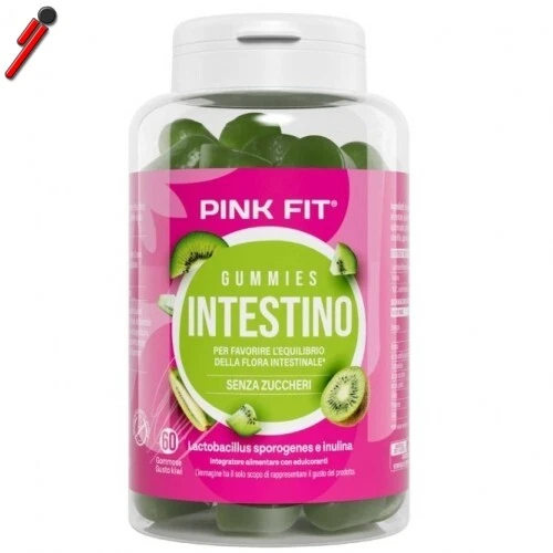 Pink Fit, Gummies Intestino, 60 cps Caramelle gommose Flora intestinale