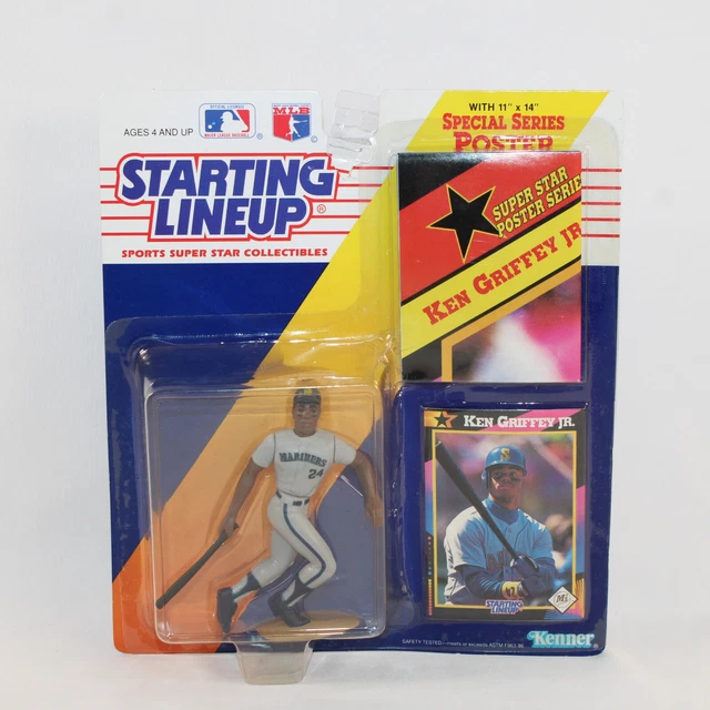 1992 Starting Lineup MLB Ken Griffey Jr. Seattle Mariners Figure, Card & Poster