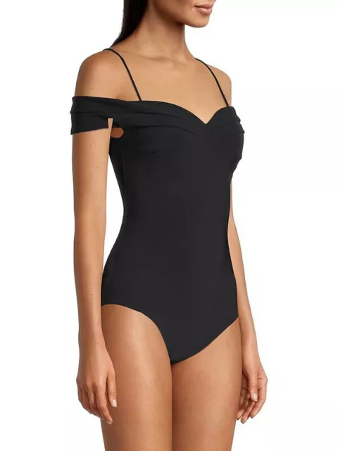 NWT Chiara Boni La Petite Robe Anisiya One-Piece Swimsuit 10/46 Black MSRP$390