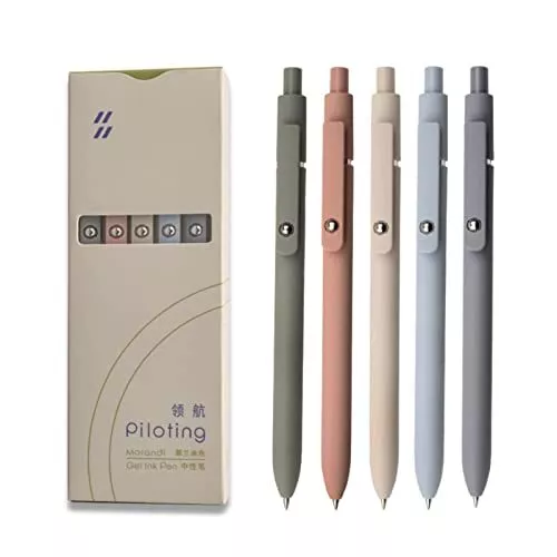 12 PCS Black Gel Pens [0.5mm] Extra Fine Point Pens Smooth Writing  Ballpoint Pen