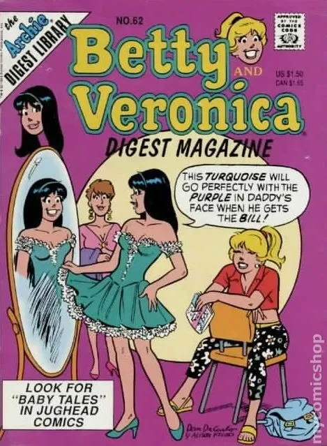 Betty and Veronica Digest #62 VG 1993 Stock Image Low Grade